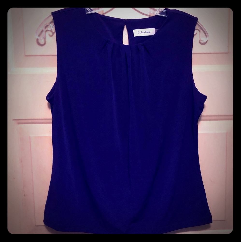Calvin Klein Women's Purple Sleeveless Shirt
